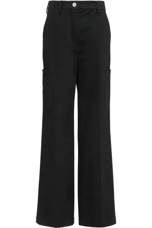 Prada Triangle-patch straight-leg trousers