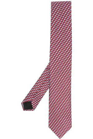 Z Zegna Boat-print silk tie