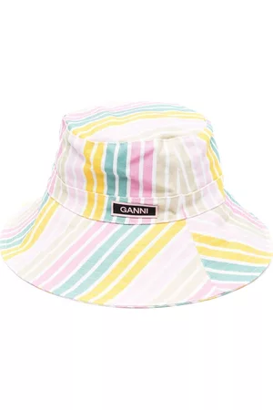 Ganni Stripe Recycled Tech Bucket Hat