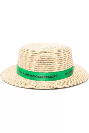 The Animals Observatory Ribbon-band woven straw hat