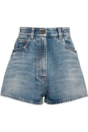 Prada Triangle-logo denim shorts