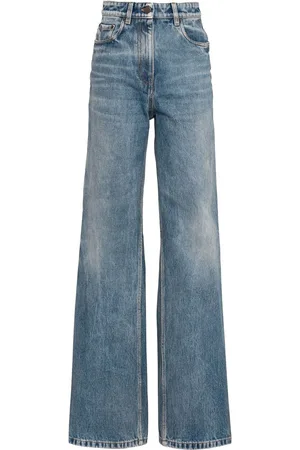 Prada Bleached-effect straight-leg jeans