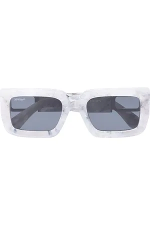 OFF-WHITE Boston logo-plaque sunglasses