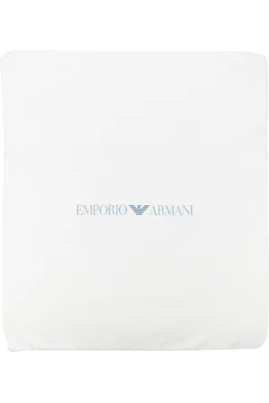 Emporio Armani Logo-print cotton blanket