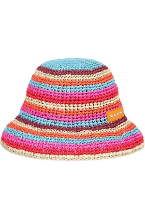 Etro Crochet striped bucket hat