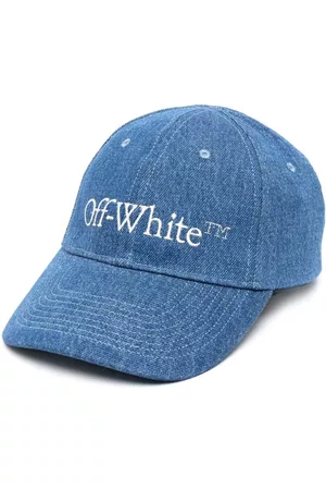 OFF-WHITE Women Caps - Embroidered-logo denim cap
