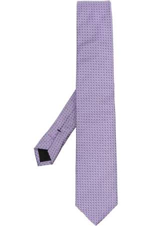 HUGO BOSS Geometric-patterned silk tie