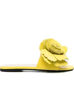 Nº21 Floral-appliqué sandals