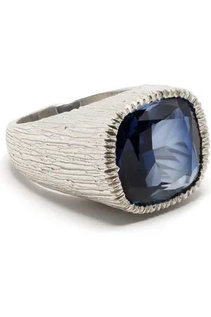 Bleue Burnham Sterling sapphire signet ring