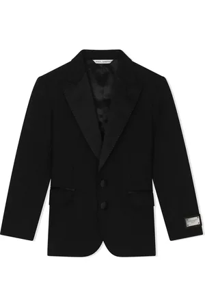 Dolce & Gabbana Logo-tag single-breasted tuxedo blazer