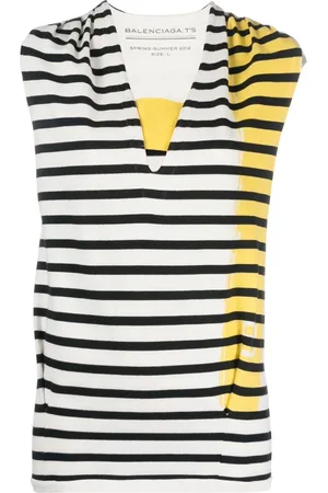 Balenciaga 2012 V-neck striped top