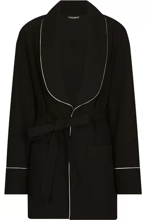 Dolce & Gabbana Women Blazers - Piped belted-waist shawl jacket