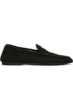 Dolce & Gabbana Woven leather slippers