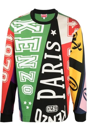 Kenzo Patchwork cotton sweatshirt