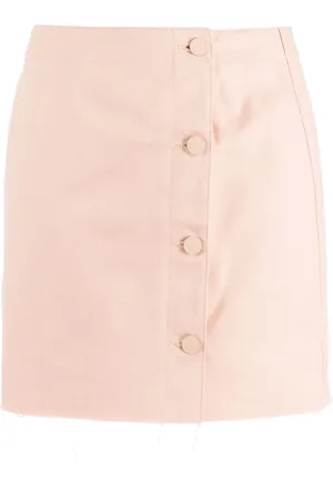 RAF SIMONS Frayed cotton miniskirt