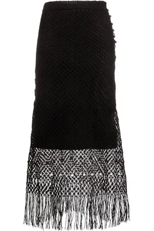 WALES BONNER Horizon Macramé fringed skirt