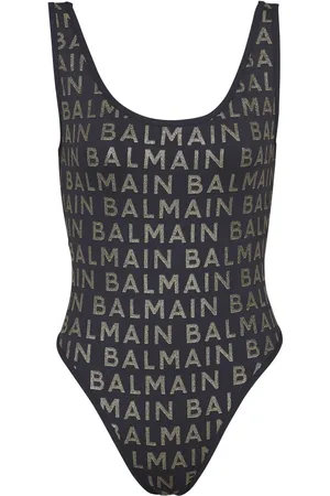 Balmain Logo-print sleeveless swimsuit