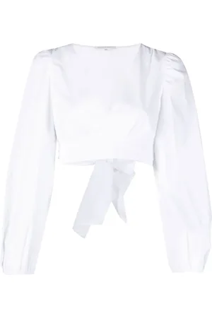 Patrizia Pepe Balloon sleeves cropped shirt