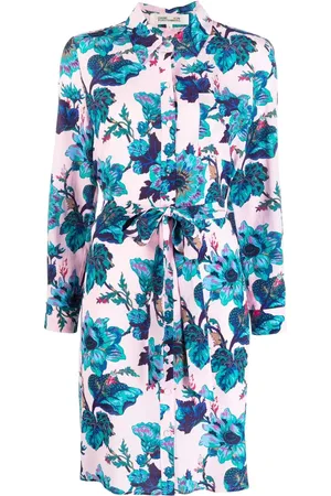 Diane von Furstenberg Floral-print long-sleeved midi dress