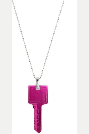 Eera 18kt white gold key pendant necklace