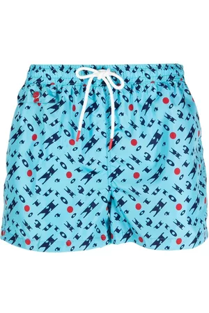 Kiton All-over logo printed swim shorts