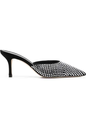 PARIS TEXAS Hollywood 75mm crystal-embellished mules