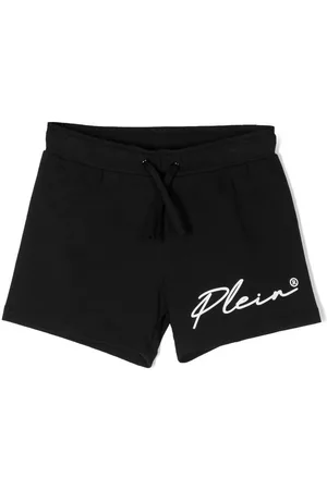 Philipp Plein Girls Shorts - Logo-detail cotton shorts