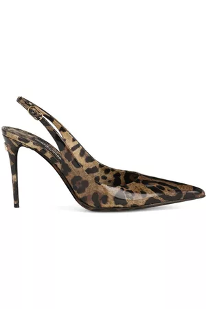 Dolce & Gabbana Leopard-print slingback pumps