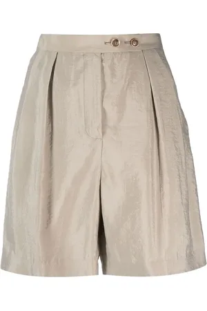Emporio Armani Pleat-detail high-waisted shorts