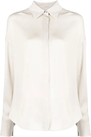 LORENA ANTONIAZZI Spread-collar long-sleeved shirt