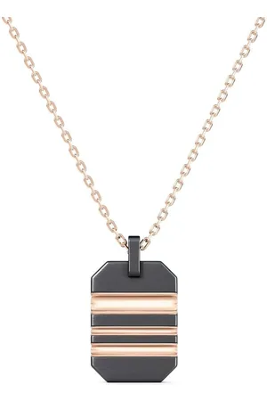 De Beers 18kt rose gold and titanium RVL pendant necklace