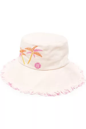 Maje Palm tree-embroidered sun hat