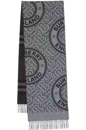 Burberry Monogram-pattern cashmere scarf