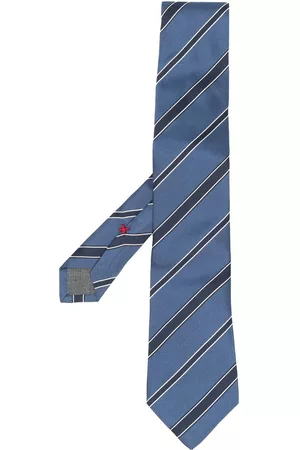 Brunello Cucinelli Diagonal stripes silk tie