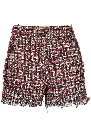 Edward Achour Paris Rough-cut tweed shorts