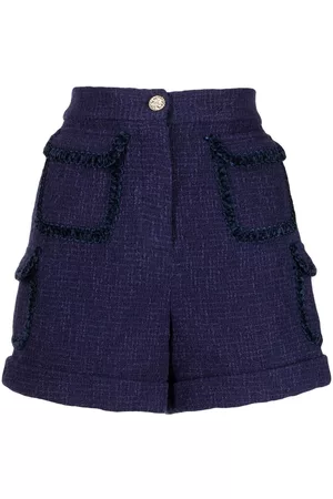 Edward Achour Paris Women Shorts - Tweed pocketed shorts