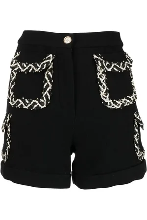 Edward Achour Paris Tweed pocketed shorts