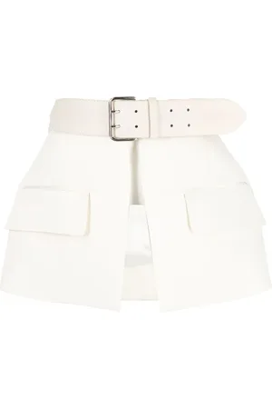 DICE KAYEK High-waisted peplum belt skirt