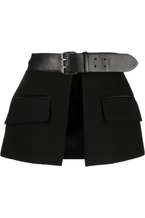 DICE KAYEK High-waisted peplum belt skirt