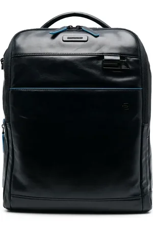 Piquadro Logo-plaque leather backpack
