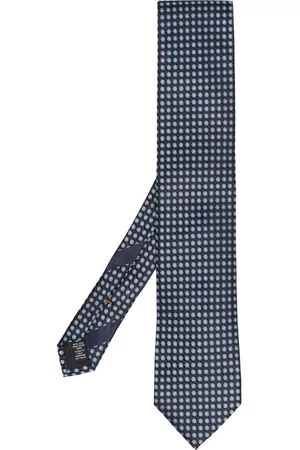 Z Zegna Men Bow Ties - Geometric embroidered pattern tie