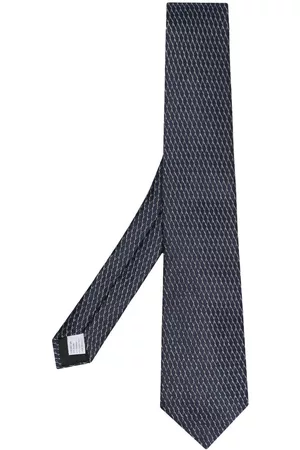 Lanvin Diamond-patterned jacquard tie