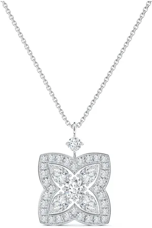De Beers 18kt gold Enchanted Lotus diamond pendant necklace