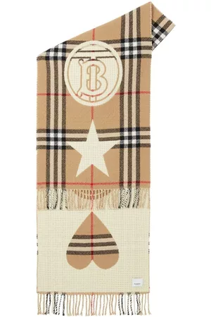 Burberry Scarves - Montage Check Wool Cashmere Scarf