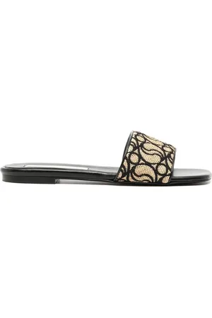 Stella McCartney Monogram-pattern open-toe slides