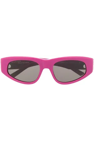 Balenciaga Logo-plaque cat-eye sunglasses