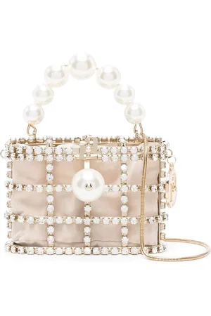 ROSANTICA Crystal-embellished caged mini bag