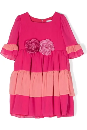 PATACHOU Floral-appliqué flared dress