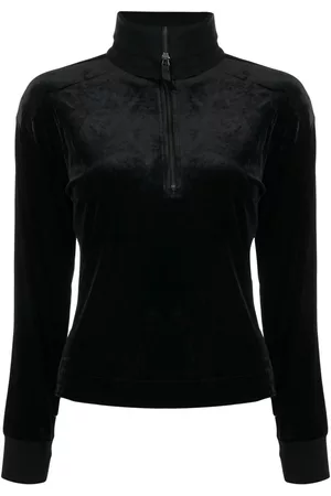Spanx Women Hoodies - Velvet half-zip sweatshirt