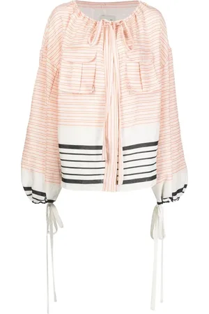 Bambah Aida striped flared blouse